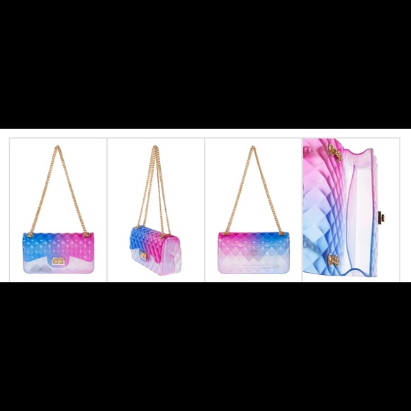 Blue and pink jelly bag - Picture 3 of 4